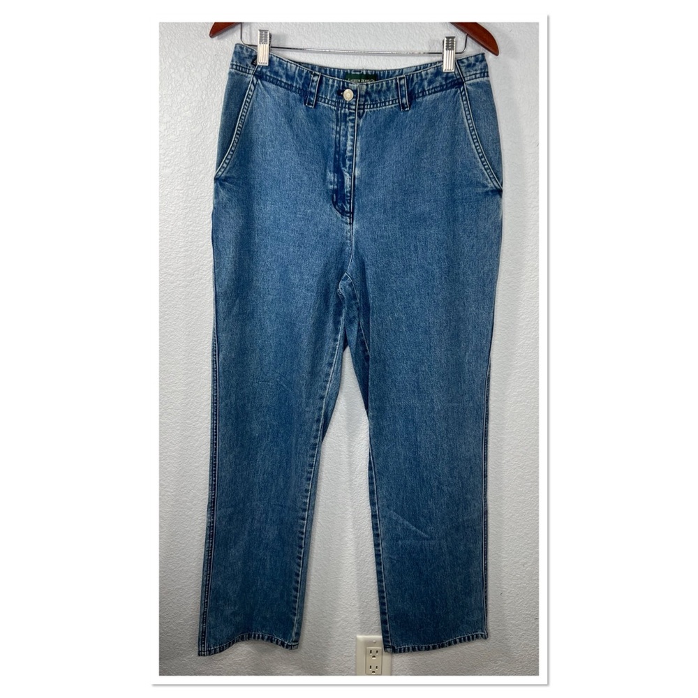 Lauren Jeans Co Ralph Lauren 100% Cotton High Rise Mom Jeans Sz 8